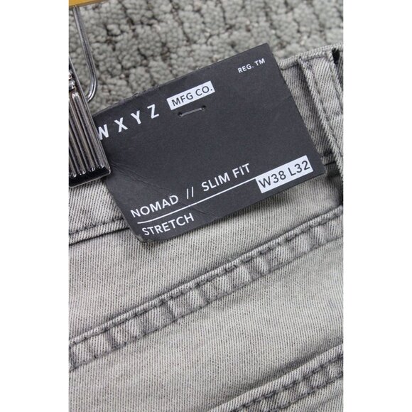 WXYZ Jeans Mens Size 38x32 Light Gray Casual Stretch Nomad Slim Fit NWT - Picture 9 of 12